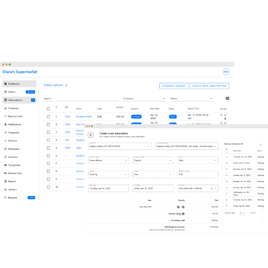 Subscription management